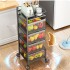Carro Organizador con Ruedas y 4 Estantes Multiuso cocina baño Imback Color Negro Carro Organizador con Ruedas y 4 Estantes Multiuso cocina baño Imback Color Negro