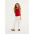 CAMISETA REGATA FEM VERMELHO ESCURO
