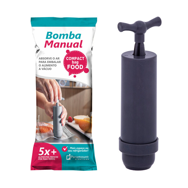 BOMBA MANUAL PARA BOLSA AL VACIO DE ALIMENTOS NEGRO
