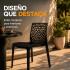 Silla Comedor ComboHome Gruvyer Pack X4 Negro 1