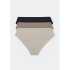 KIT COM 3 CALCINHAS FEM PRETO/BEGE/MARROM