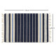 Alfombra con flecos 69x114cm AZUL