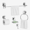 Conjunto de Accesorios 5 Piezas para Baño con Ventosa en Acero de Carbono Future - Plata Conjunto de Accesorios 5 Piezas para Baño con Ventosa en Acero de Carbono Future - Plata