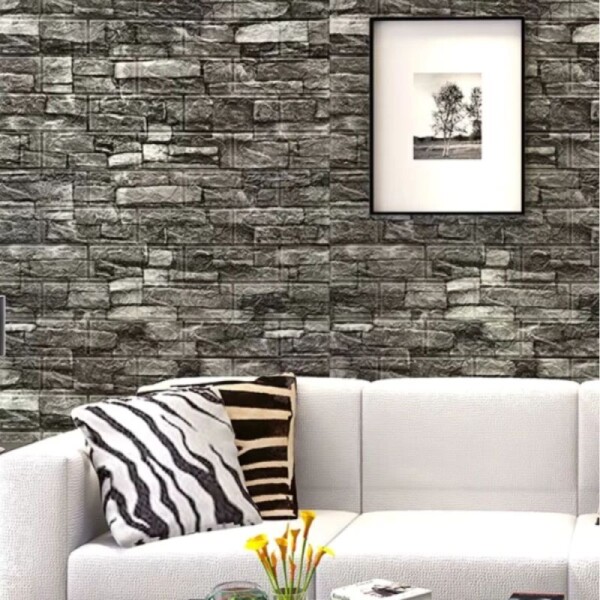 REVESTIMIENTO AUTO ADHESIVO 3D 70 X 77 CM X 3 MM - PIEDRA C4 X 10 REVESTIMIENTO AUTO ADHESIVO 3D 70 X 77 CM X 3 MM - PIEDRA C4 X 10