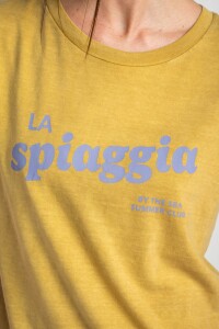 Remera Estampada Algodón Pistacho