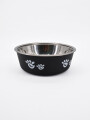 PLATO METALICO MASCOTAS NEGRO