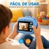 Cámara Infantil Instantánea Gatito con Doble Lente y Selfie CELESTE