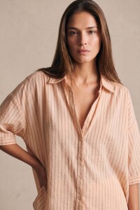 Camisa Rayada Rosa