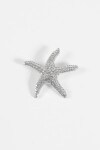 Prendedor estrella de mar plateado