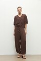 Pantalon abullonado chocolate