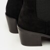 Bota caña media Helen en efecto gamuza Negro