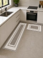 ALFOMBRA DE COCINA GEOMETRICA BEIGE