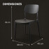 Silla Comedor X2 Combohome Venecia Polipropileno Premium Negro 1