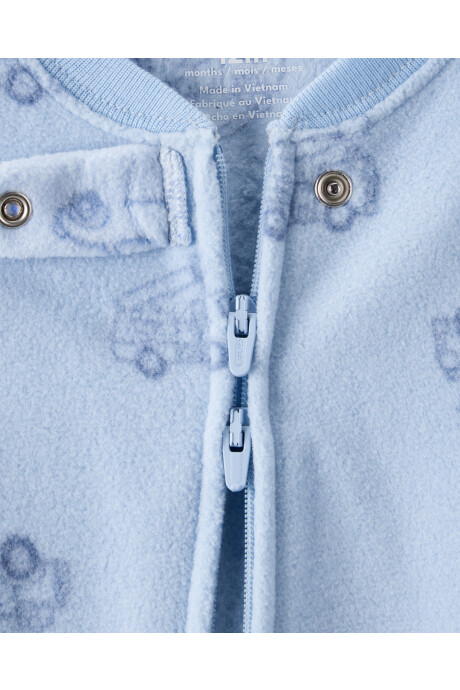 Pijama una pieza de micropolar, con pie, diseño bomberos Sin color