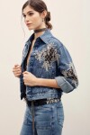 CAMPERA DENIM EMBELISH Azul