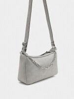 Bolso Bandolera Efecto Piel gris