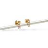 Caravanas Trinity de oro- Oro bajo - Zirconia- CA8057 conpiedra