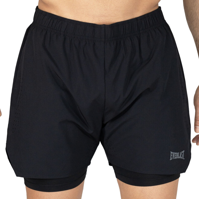 SHORT 2IN1 MEN POLY/ELAST EVERLAST MATCH WT M6 BLACK