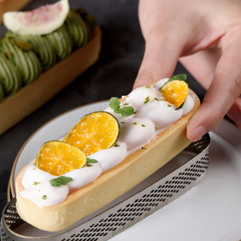 Molde Tartera Microperforada Ovalado Acero Inoxidable Molde Tartera Microperforada Ovalado Acero Inoxidable