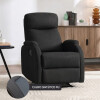 Sillón Recliner 1 Cuerpo Cuero Sintético - Adri Negro