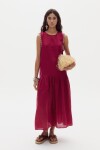 Vestido Cleo en Lino Cherry