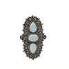Anillo Trilogy-Plata 925 Antigua Ajustable-Piedra Nacar-AN3378 conpiedra