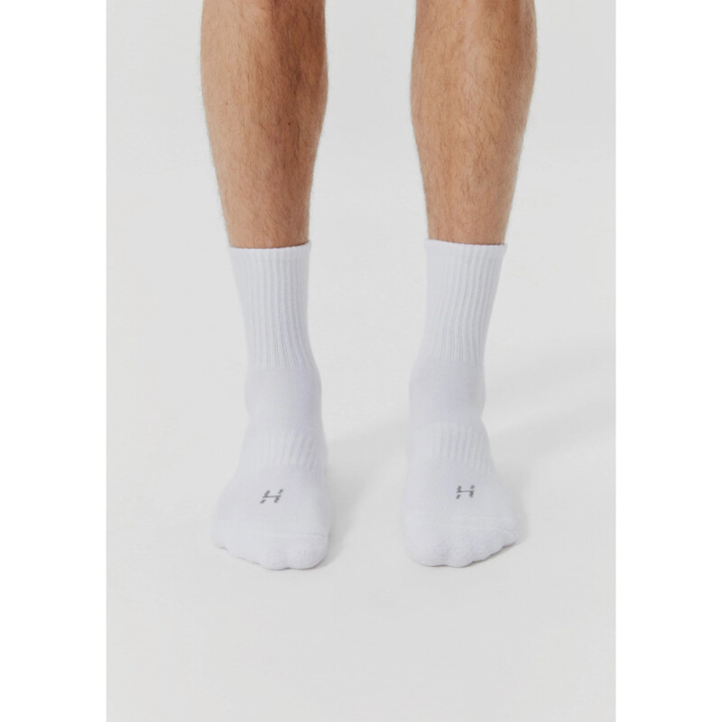 KIT COM 2 PARES MEIAS UNISSEX BRANCO