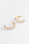 Aros strass dorado