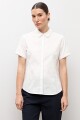 Camisa clásica manga corta blanco
