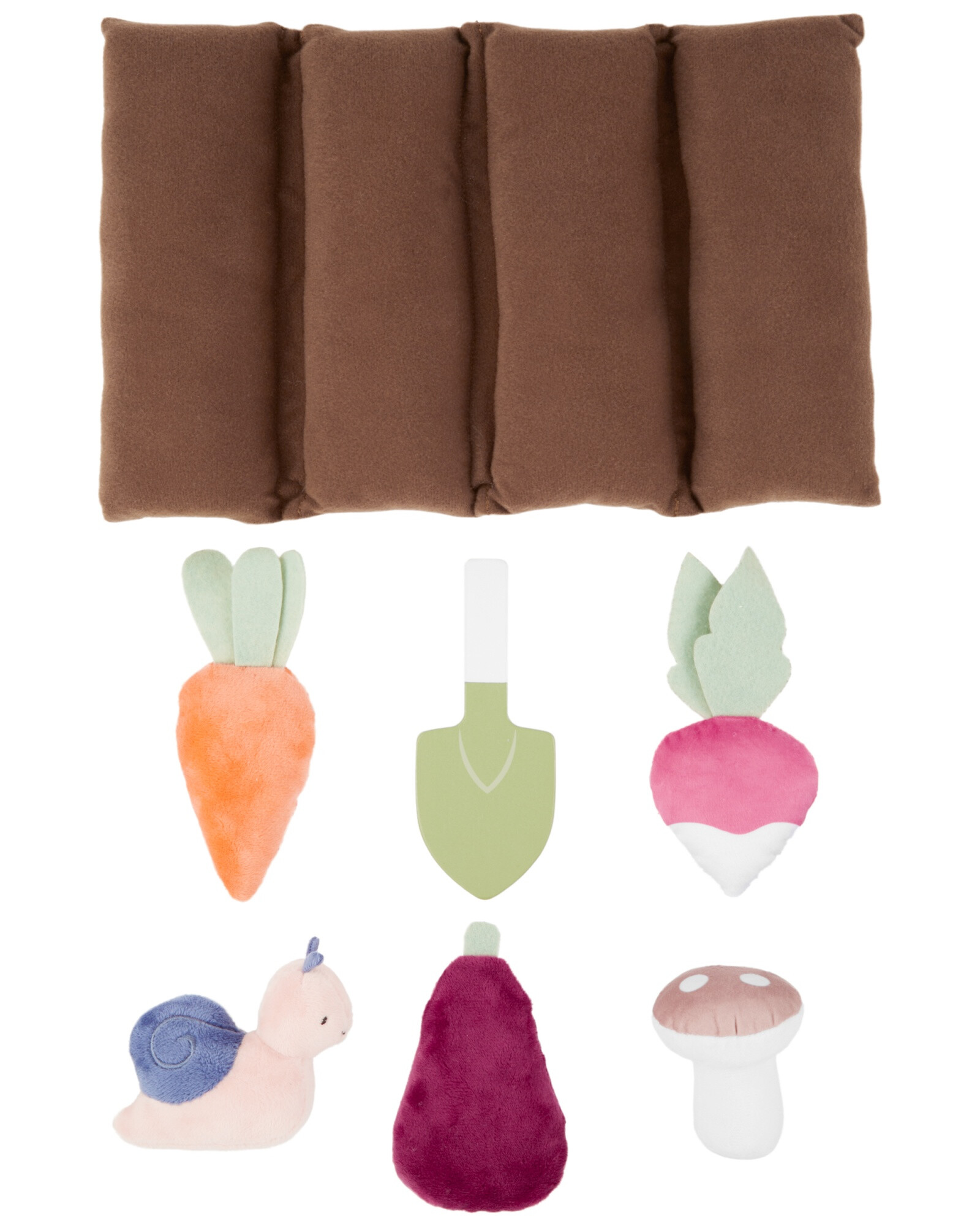 Juego de jardín de peluche, 8 piezas Sin color