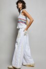 PANTALON DENIM PARCHES Blanco