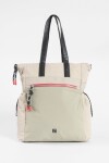 Mochila shopper bolsillos beige