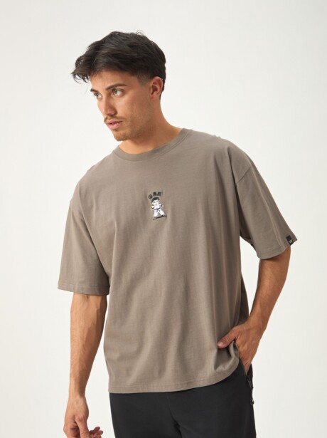REMERA KARATE GRIS