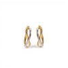 Caravanas Aros Infinito- Oro bajo - oro blanco - Sin piedra- CA8403 sinpiedra