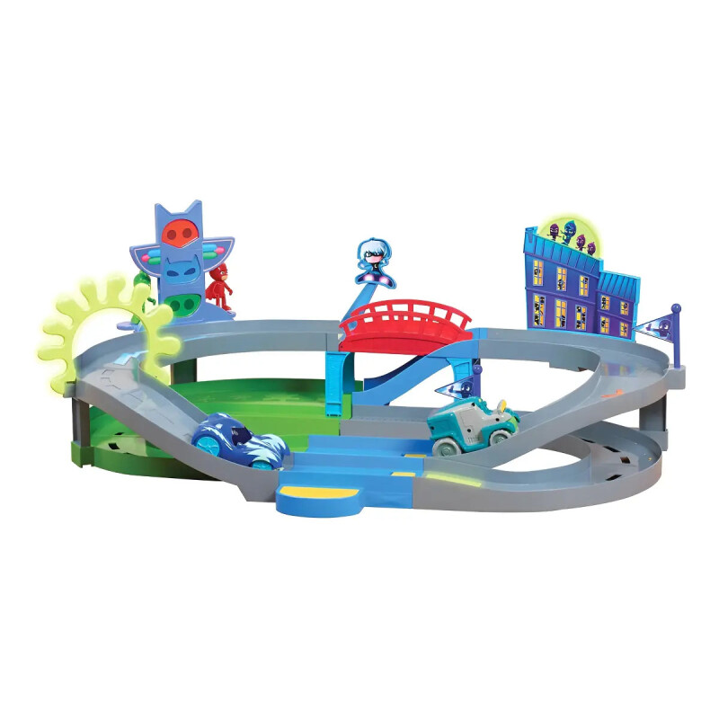 Pista de auto PJ Masks Playset con Auto y 5 Piezas Pista de auto PJ Masks Playset con Auto y 5 Piezas