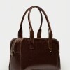 Bolso Capri en cuero arrugado Chocolate