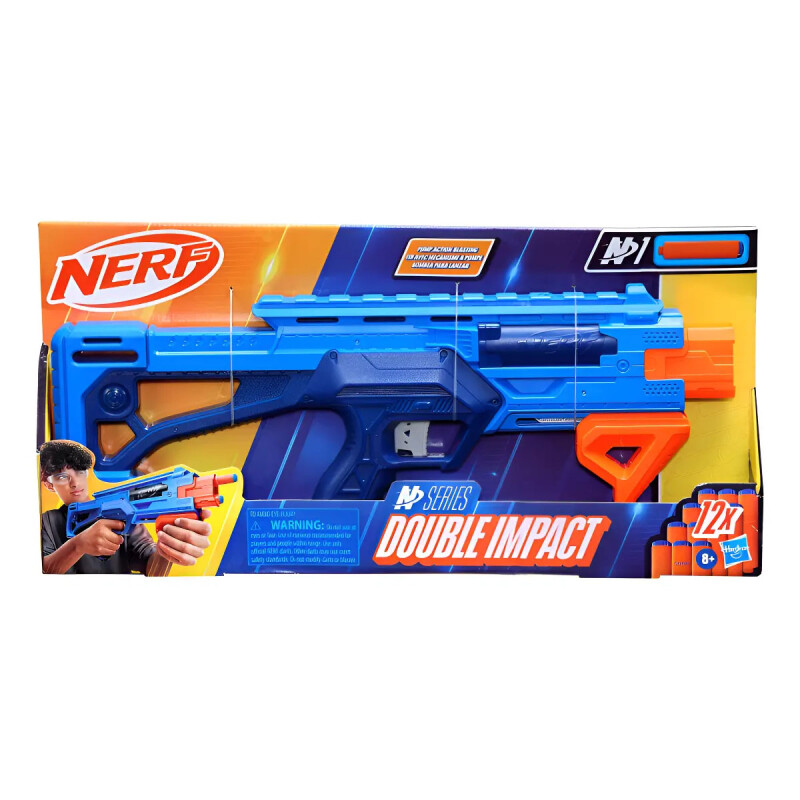 Lanzador De Dardos Nerf N Series Double Impact 12 dardos Lanzador De Dardos Nerf N Series Double Impact 12 dardos