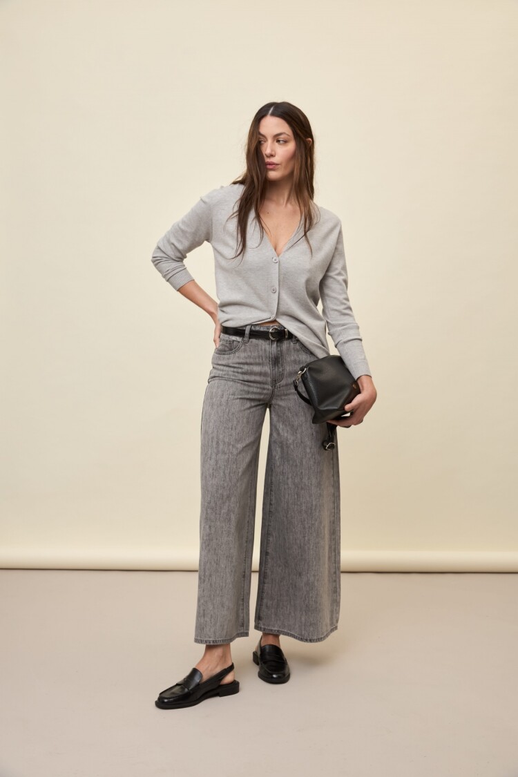 JEAN APERTURE Gris Claro