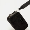 Bandolera New Penny en efecto gamuza Negro