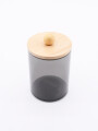 ORGANIZADOR DE ALGODÓN CON TAPA BAMBU GRIS (V)