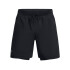 UA LAUNCH 7'' 2-IN-1 SHORTS-GRY BLK-001