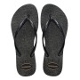 Sandalias Havaianas Slim Gloss Mujer Negro/Plata/Negro