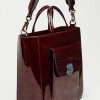 Shopper The Circle en cuero charol Burgundy Niquel
