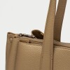 Shopper Erin en efecto cuero graneado Taupe