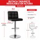 Butaca regulable en altura con respaldo NEGRO