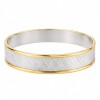 Esclava rayada con borde-Plata y Oro-Sin piedra-ES5018 sinpiedra