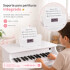 Piano Digital Infantil Memphis Sm258 A Baterías PIANO DIGITAL MEMPHIS SM258 BLANCO