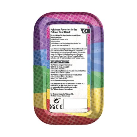 Pokémon Mini Tin (Mini Lata) - Ascended Heroes - Modelo al Azar - Inglés Pokémon Mini Tin (Mini Lata) - Ascended Heroes - Modelo al Azar - Inglés