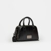 Cartera de mano New Penny en efecto cuero anguila Negro
