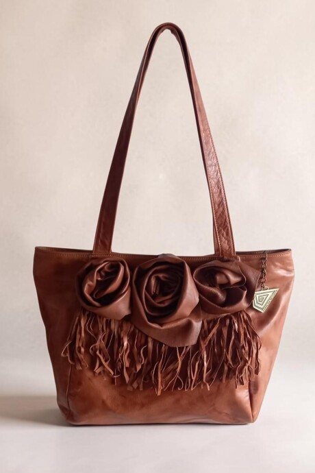 Cartera LIANA Línea Ottenta Cuero Terra Con Flores Cartera LIANA Línea Ottenta Cuero Terra Con Flores